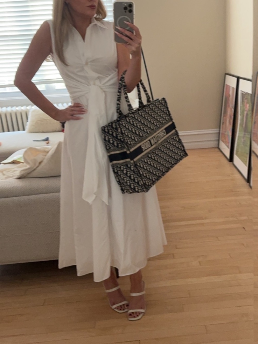 Zara White Cotton Sundress Summer Dress XS Small